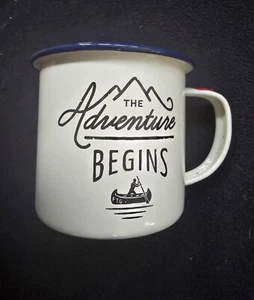 Gentlemen's Hardware Enameled Tin Cup Adventure Begins 12 oz - Picture 1 of 6