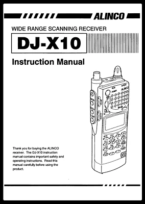 Alinco DJ-X10 Transceiver Instruction Manual 61 Pages Operating Guide - Image 1 of 3