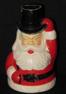 Sombreros Knox ~ Papá Noel de plástico duro de colección con sombrero de copa anuncio banco de monedas ~ 6" de alto - Imagen 1 de 7