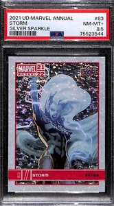 2021 Upper Deck Marvel Annual Storm Silver Sparkle SP #83 PSA 8.5 Low Pop 1 - Imagen 1 de 2