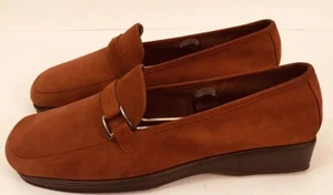 AEROSOLES Women's Brown Loafers Size 10M SUEDE Slip-On Comfort 90691-3. - Picture 1 of 6