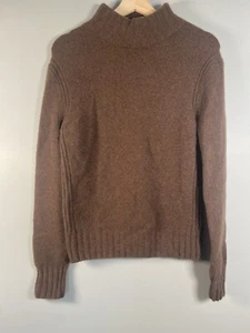 Point Sur J. Crew Alpaca Merino Wool Blend Mockneck Sweater Women's Small Brown - Picture 1 of 8