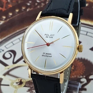 Vintage Watch USSR Poljot De Luxe ULTRA SLIM 1MChZ Mechanical Wristwatch 2209 - Picture 1 of 14