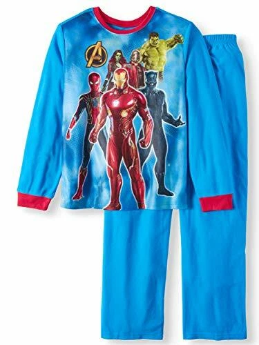 Juego de pijama de franela azul superhéroe Marvel Avengers para niños, talla 10/12 Foto 1 de 1