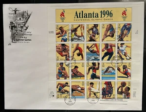 #3068, a-t 1996 SUMMER OLYMPICS Pane of 20 on LARGE FDC ARTCRAFT - Picture 1 of 1