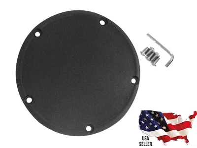 Black Derby Cover Harley Softail Dyna 25416-99A Street Bob Glide Wide Road King - Image 1 of 4