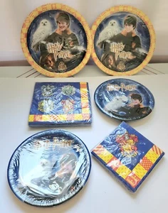NOS Harry Potter Party Tableware Lot Scorcerer's Stone Plates & Napkins Y2k - Picture 1 of 7