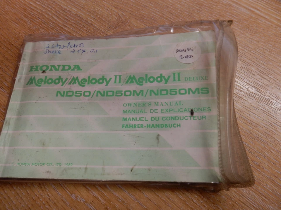 HONDA MELODY/MELODY11/MELODY DELUXE ND50/ND50M/ND50MS OWNERS MANUAL - Image 1 of 2