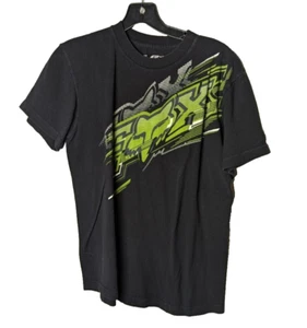 Fox Racing T-Shirt Boys Kids XL Short Sleeve Black Crew Neck Regular Cotton - Picture 1 of 3