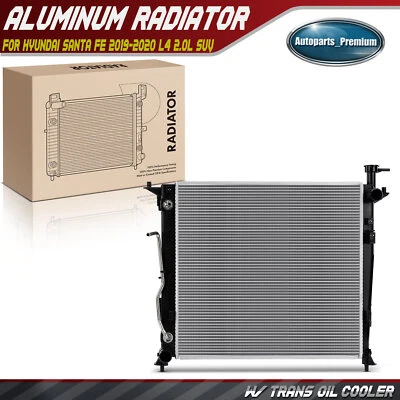 Radiator w/ Transmission Oil Cooler for Hyundai Santa Fe 2019-2020 L4 2.0L SUV - Image 1 of 4