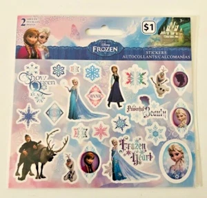 DISNEY FROZEN STICKERS (1 Pack/2 Sheets) w/Anna & Elsa+ - Birthday Party Favor - Picture 1 of 4