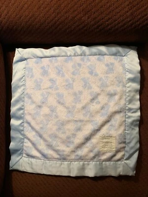  Carters Child Of Mine Little Blanket Mine Blue Minky Dot Puppy Lovey Security - Imagem 1 de 4