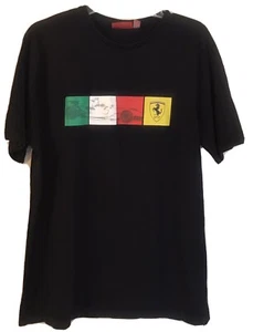Ferrari Scuderia Racing Team T-Shirt Tee Men Adult Medium Black Logo Licensed - Picture 1 of 10