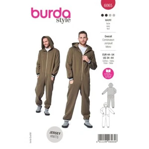 Burda 6065 HOMME une Pièce Ou Combinaison Couture Motif Tailles 34 - 44 Skill - Picture 1 of 5