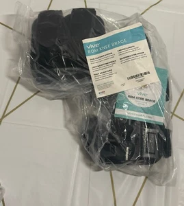 NEW Vive ROM Knee Brace - Vive Health SUP1088 - Adult - Black - Reversible Fit - Picture 1 of 2