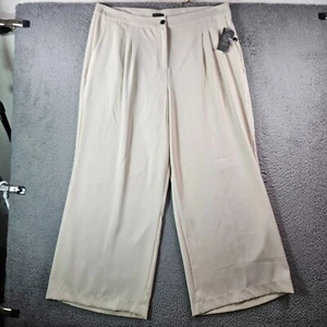 $119 NWT Vince Camuto Wide Leg Dress Pants Women 18 W Clay Beige NEW - Picture 1 of 12