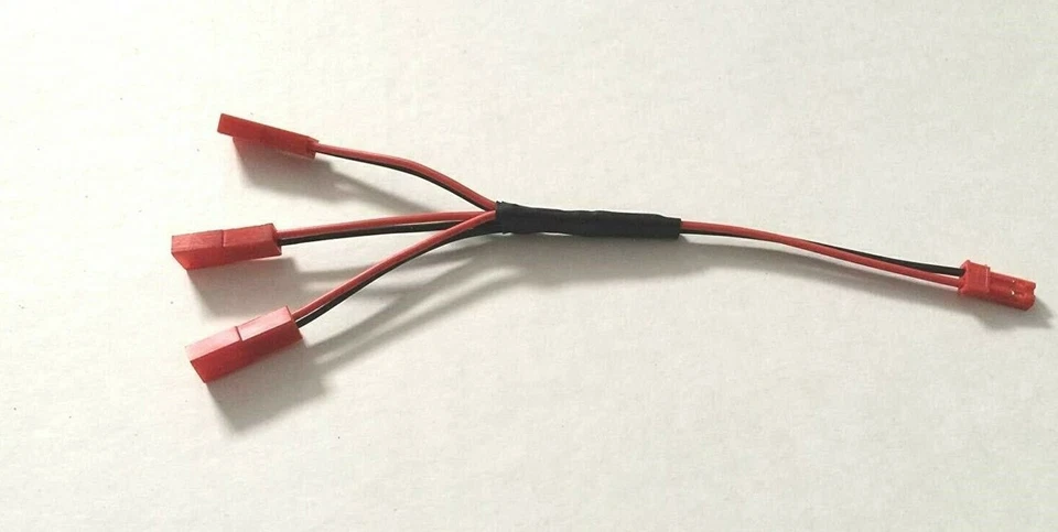 Traxxas VXL JST splitter  Y connector harness. 1 male to 3 female JST plugs 1M3F - Image 1 of 2