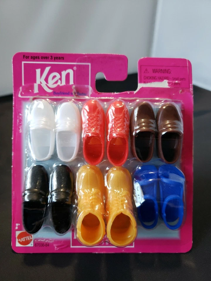 Barbie Ken Doll Little Extras Cool Shoes 6 Pairs Mattel 1998 NRFC