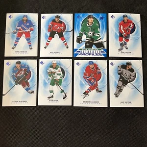 2020-21 Upper Deck SP Authentic Hockey Blue Parallel Lot of 8 - Bild 1 von 3