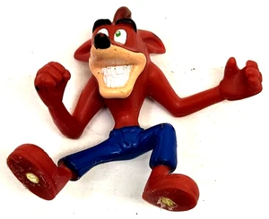 Crash Bandicoot Hardees Kids Meal Toy 2001 Yellow Surf Jet Board Car Cake Topper - Picture 1 of 3