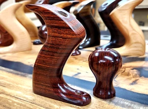 Cocobolo Tote & Knob For New Style Lie Nielsen No 3 Hand Plane with Toe Hole - Picture 1 of 2