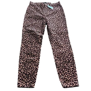 Ann Taylor The Slim High Rise Pants Sz 10P Leopard Print Pants 90s Vibe Preppy - Picture 1 of 22