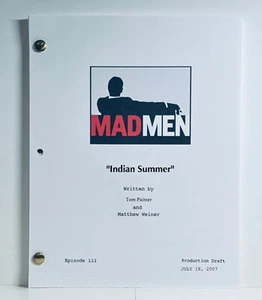Mad Men Episode Script "Indian Summer" Jon Hamm, January Jones (2007) - Reprint - Picture 1 of 9