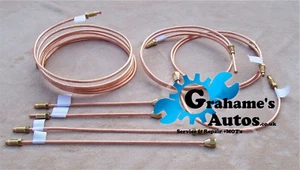 Ford Cortina Mk1 Disc Brake Pipe Kit 1964-66 RHD Copper Pipes with Brass Unions - Picture 1 of 1
