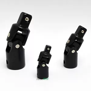 Premium Impact Socket Swivel Universal Joint 3 pc Set 1/2" 3/8" 1/4" Drive - Picture 1 of 9