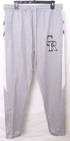 NEW Colorado Rockies CR MLB Baseball Concepts Sports Gray Sweat Pants Men's L Cover