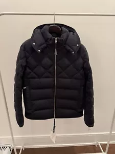 BRAND NEW MONCLER Men's Cecaud Quilted Puffer Hooded Jacket Navy Size 3 - Picture 1 of 8