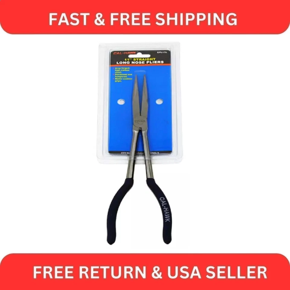CAL-HAWK CPL11L 11" ALICATE NARIZ LARGA RECTO Foto 1 de 2