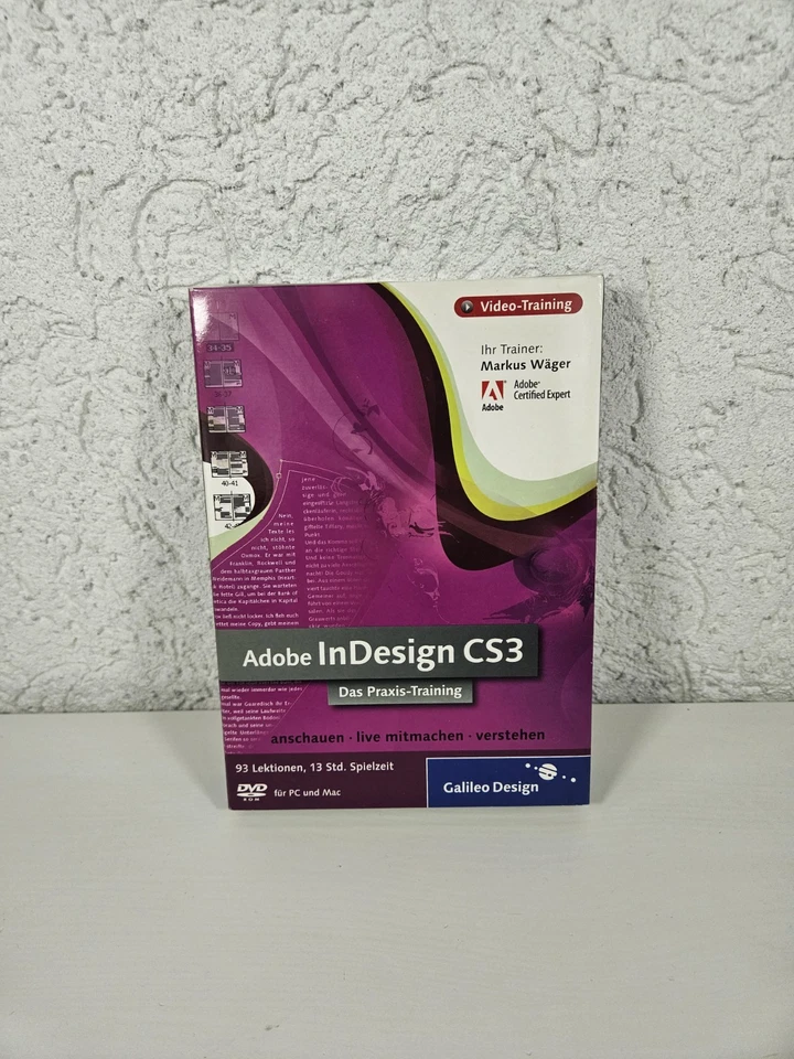 Galileo Adobe InDesign CS3. DVD Windows/Mac. Das Praxistraining für PC, Mac Neu - Bild 1 von 1