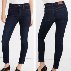 Madewell 9-in Mid Rise Skinny Jean Dark Wash Size 32 Casual Classic - Picture 1 of 6