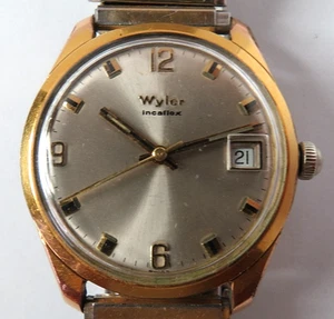 RELOJ PULSERA FLEXIBLE VINTAGE SUIZO PARA HOMBRE WYLER INCAFLEX 17'J MANUAL FUNCIONA - Imagen 1 de 8
