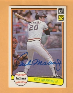Rick Manning Cleveland Indians AUTO signed 1982 Donruss Niagara Falls New York - Bild 1 von 2