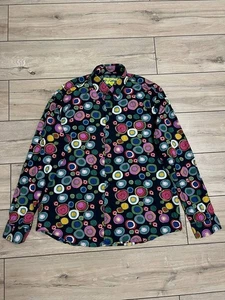 Camicia elegante uomo Desigual colorata a punta manica lunga tg 2XL cotone  - Foto 1 di 11