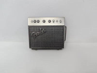 Amplificador de guitarra Fender tono plateado hebilla de cinturón Foto 1 de 3