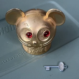 VTG Mouse Bank from LAKE FEDERAL Savings & Loan Hammond, IN w/ Base & Key Intact - Picture 1 of 8