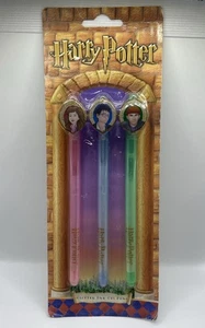 Harry Potter Glitter Ink Gel Pens 2001 Pyramid Sealed WB Hermione Ron Harry - Picture 1 of 6