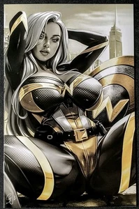 WAIFU CHRONICLES #1 Captain America Cosplay GOLD Virgin Variant Sinyukhina LE10 - Picture 1 of 1