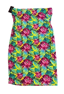 Love University Trägerloses Midi Blumen Kleid Mehrfarbig Damen 2XL Strand Sommer - Bild 1 von 6