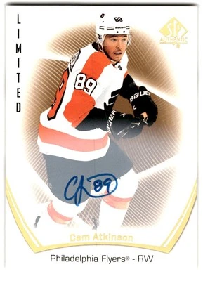 2021-22 SP Authentic Limited Gold Cam Atkinson Auto #98 Columbus Blue Jackets - Image 1 of 2