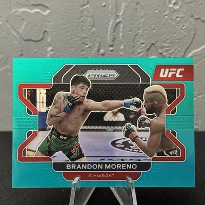2022 Panini Prizm UFC Brandon Moreno #47 Teal Prizm /49 - Image 1 of 2