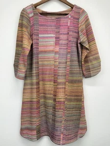Abito donna Zio Frank taglia media multicolore tessuto righe manica 3/4 tubino - Foto 1 di 6