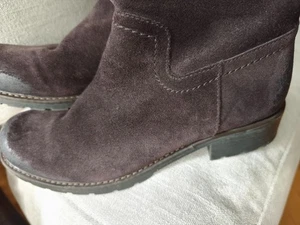 Clarks Stiefel, Wadenlänge, braun, Verloursleder, weich, bequem, 3,5 Blockabsatz - Bild 1 von 7