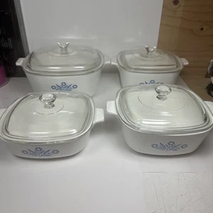 Corningware Blau Kornblume Kasserolle 1qt - 2,5 Qt mit Deckel. Lesen - Bild 1 von 15