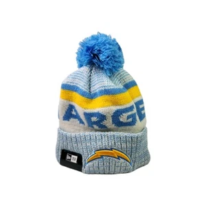 LA Chargers New Era NFL Clima Frío Tejido Pom Sombrero Invierno Gorro OSFM - Imagen 1 de 12