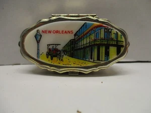 Vintage New Orleans Trinket Box Pocket Ashtray - Picture 1 of 7