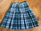Equorian Women?S Vintage Tartan Pleat Check Skirt Size 18 Uk 32" Waist 26" Long.
